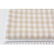 Cotton 100% double-sided vichy check 1cm, sand beige