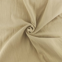 Double gauze 100% cotton plain sand beige