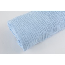 Double gauze 100% cotton plain pure blue