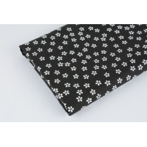 Cotton 100% white meadow on a black background, poplin