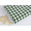 Cotton 100% double-sided dark green vichy check 1cm
