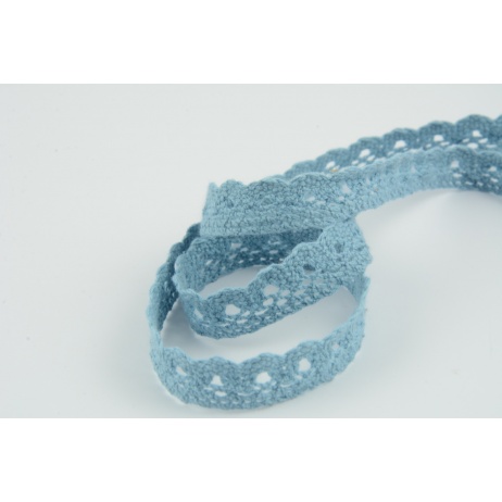 Cotton lace 15mm, dusty blue T