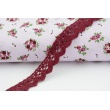 Cotton lace 15mm, bordeaux T