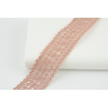 Decorative cotton trim 4cm, dirty pink