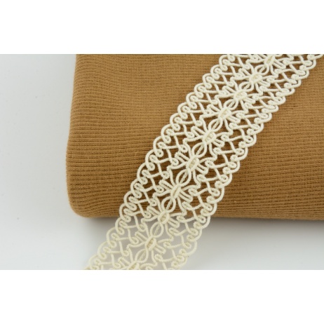 Decorative cotton trim 4cm, natural