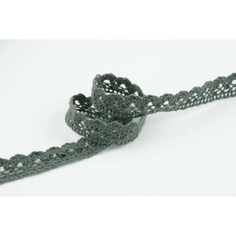 Cotton lace 15mm, gray green T