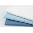 Double gauze 100% cotton silver stars on a blue background