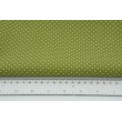 Cotton 100% mini dots on a green background, poplin