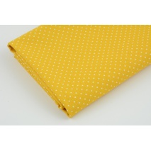 Cotton 100% mini dots on a yellow background, poplin