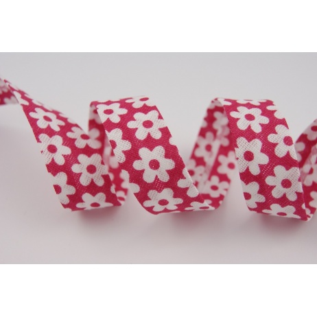 Cotton bias binding raspberry flowers Cotton bias binding raspberry flowers