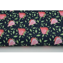 Polyester fabric, strawberries