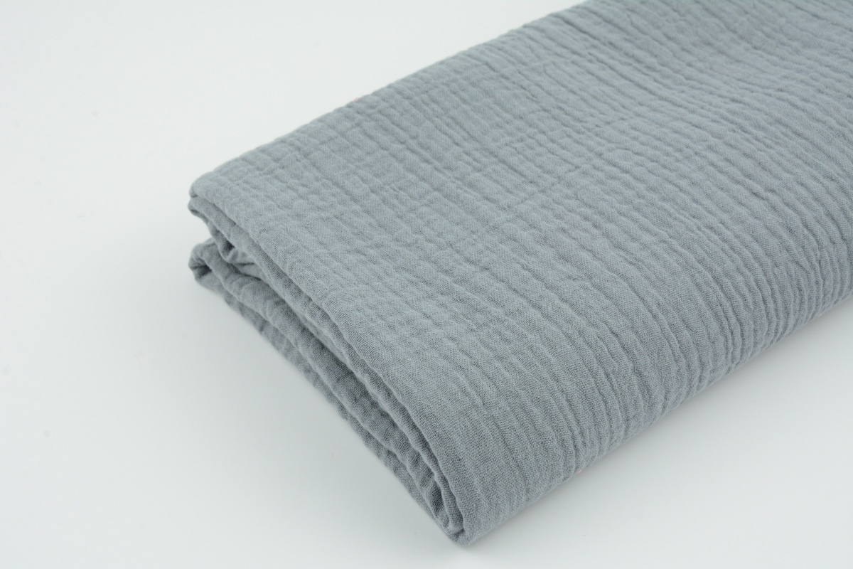 Double gauze 100 cotton, gray