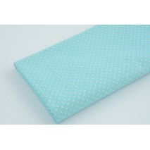 Cotton 100% mini dots on a turquoise background