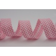 Cotton bias binding pink small check pattern