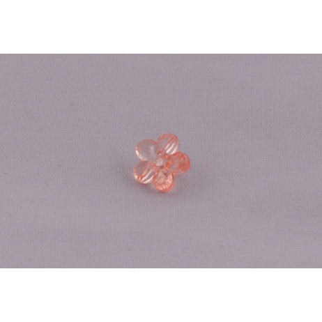 Button flower coral transparent