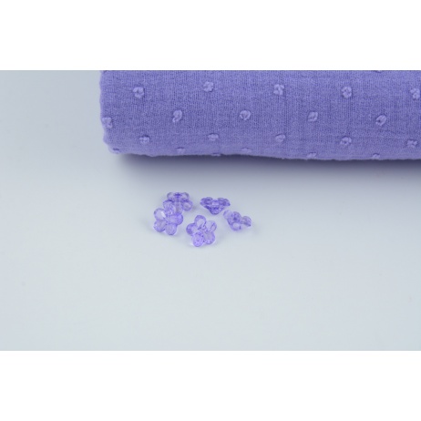 Button flower violet transparent