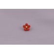 Button red daisy