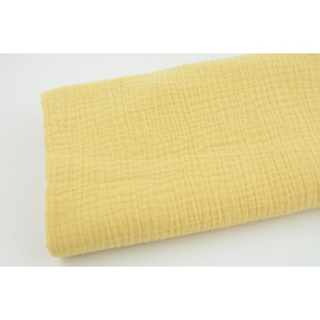 Double gauze 100% cotton plain dirty yellow