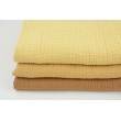 Double gauze 100% cotton plain dirty yellow