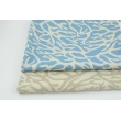 Decorative fabric, beige coral pattern on a light beige background