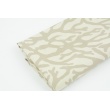 Decorative fabric, beige coral pattern on a light beige background