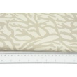 Decorative fabric, beige coral pattern on a light beige background