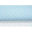 Cotton 100%, small anchors on a blue background, poplin