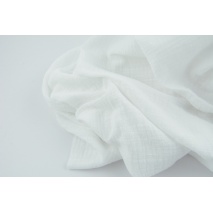 Double gauze 100% cotton, linen look, white