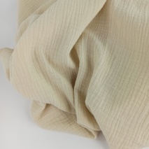 Double gauze 100% cotton plain vintage beige