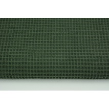 Cotton 100%, waffle fabric, plain bottle green color II quality