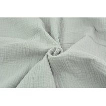 Double gauze 100% cotton plain very light gray II quality