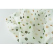 Cotton 100% brown-beige-green dots, poplin