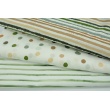 Cotton 100% brown-beige-green dots, poplin