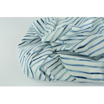 Cotton 100% wavy, blue stripes, poplin