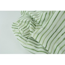 Cotton 100% wavy, green stripes, poplin