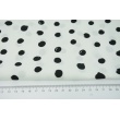 Cotton 100% black spots on a white background, poplin