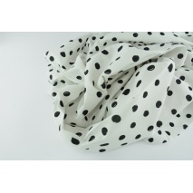 Cotton 100% black spots on a white background, poplin