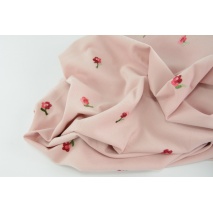 Cotton 100%, fine corduroy dirty pink, embroidery flowers