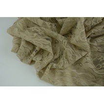 Lace Fabric, Flowers, Beige