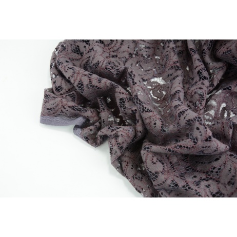 Lace Fabric, Eggplant