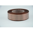 Satin ribbon 25mm x 22m, brown STRIPES