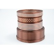 Satin ribbon 25mm x 22m, brown STRIPES