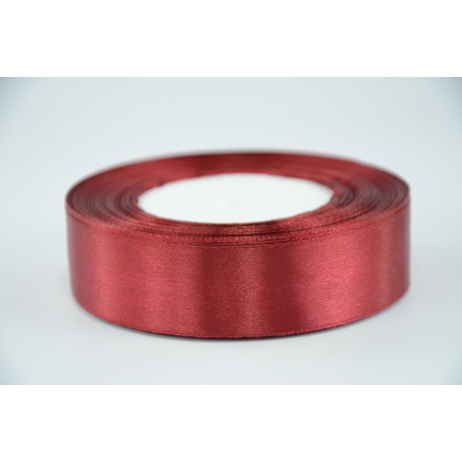 Satin ribbon 25mm x 32m, claret