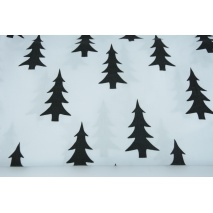 Cotton 100% black Christmas tree on a white background 115g/m2