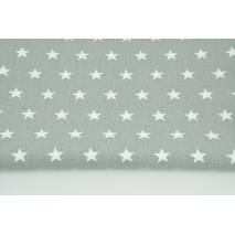 Home Decor, stars 2cm on a gray background 220g/m2 OPTICAL WHITE
