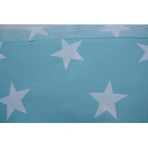 Cotton 100% big stars on a turquoise background II quality