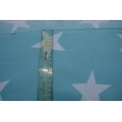 Cotton 100% big stars on a turquoise background II quality