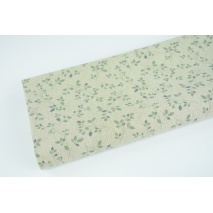 Decorative fabric, twigs on a linen background 200g/m2