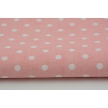 Cotton 100% white polka dots 2mm on a blue background