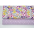 Cotton 100% purple-yellow meadow, poplin